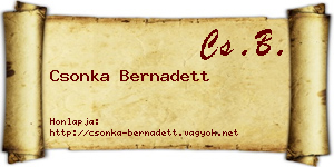 Csonka Bernadett névjegykártya